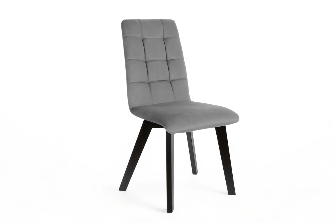 Jedálenská stolička Modern 4 - šedý Salvador 17 / čierne nohy Stolička čalúnená Modern 4 na drewnianych nogach - šedý Salvador 17 / čierny nožičky