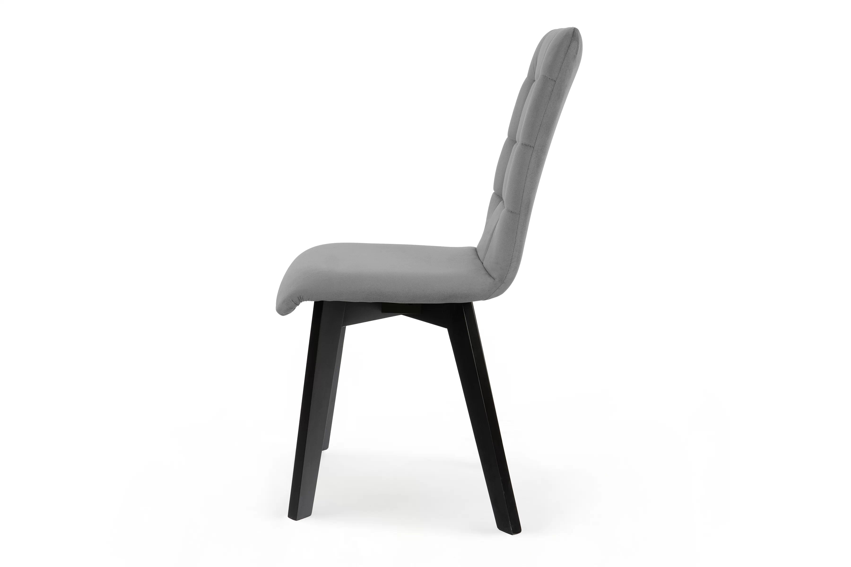 Jedálenská stolička Modern 4 - šedý Salvador 17 / čierne nohy Stolička čalúnená Modern 4 na drewnianych nogach - šedý Salvador 17 / čierny nožičky