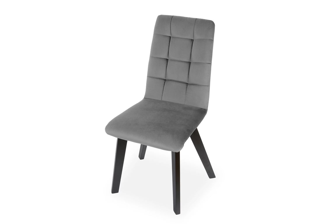 Jedálenská stolička Modern 4 - šedý Salvador 17 / čierne nohy Stolička čalúnená Modern 4 na drewnianych nogach - šedý Salvador 17 / čierny nožičky