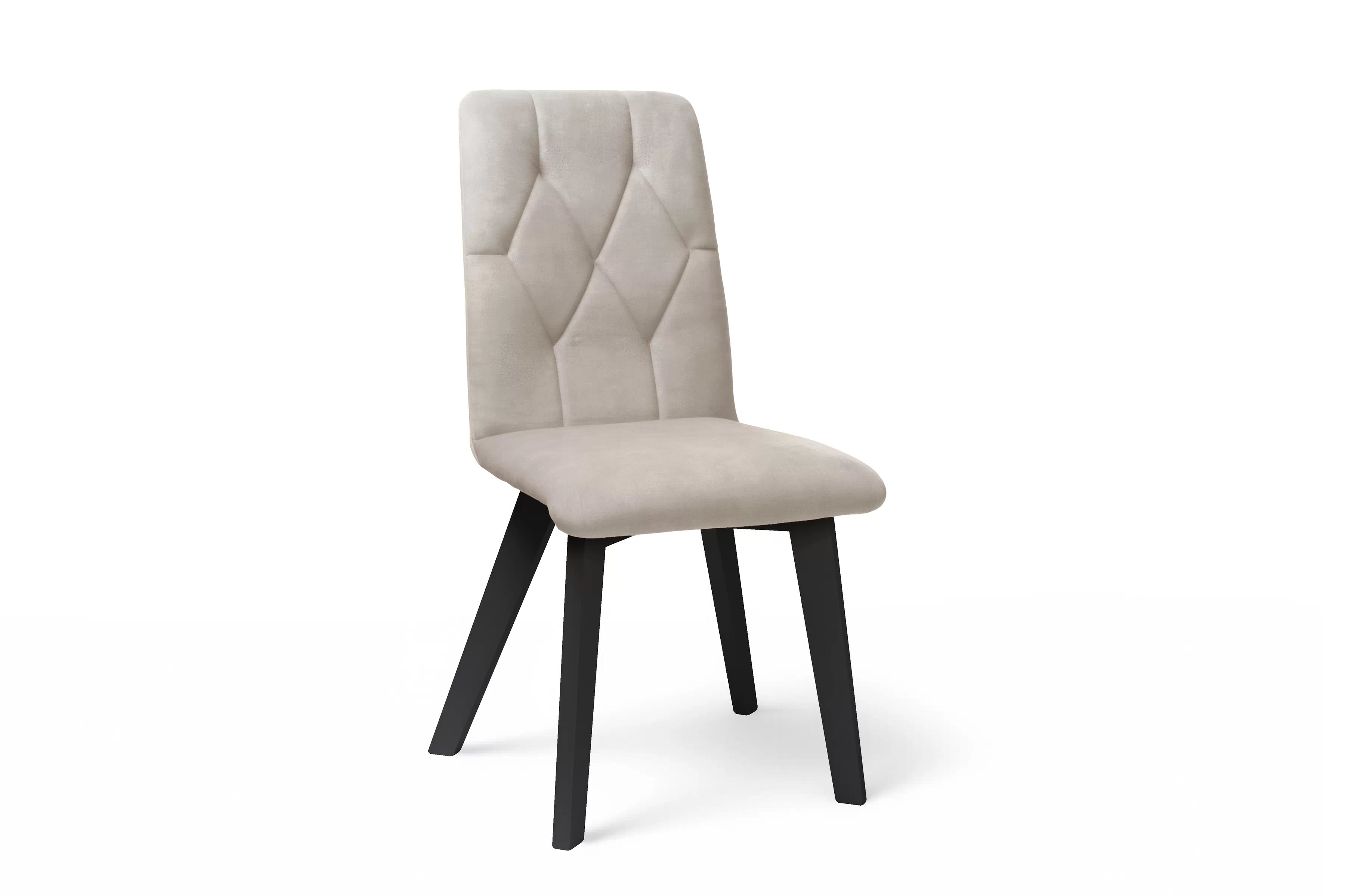 Jedálenská stolička Modern 5 - béžový Salvador 02 / čierne nohy Stolička čalúnená Modern 5 na drewnianych nogach - Béžová Salvador 02 / čierny nožičky