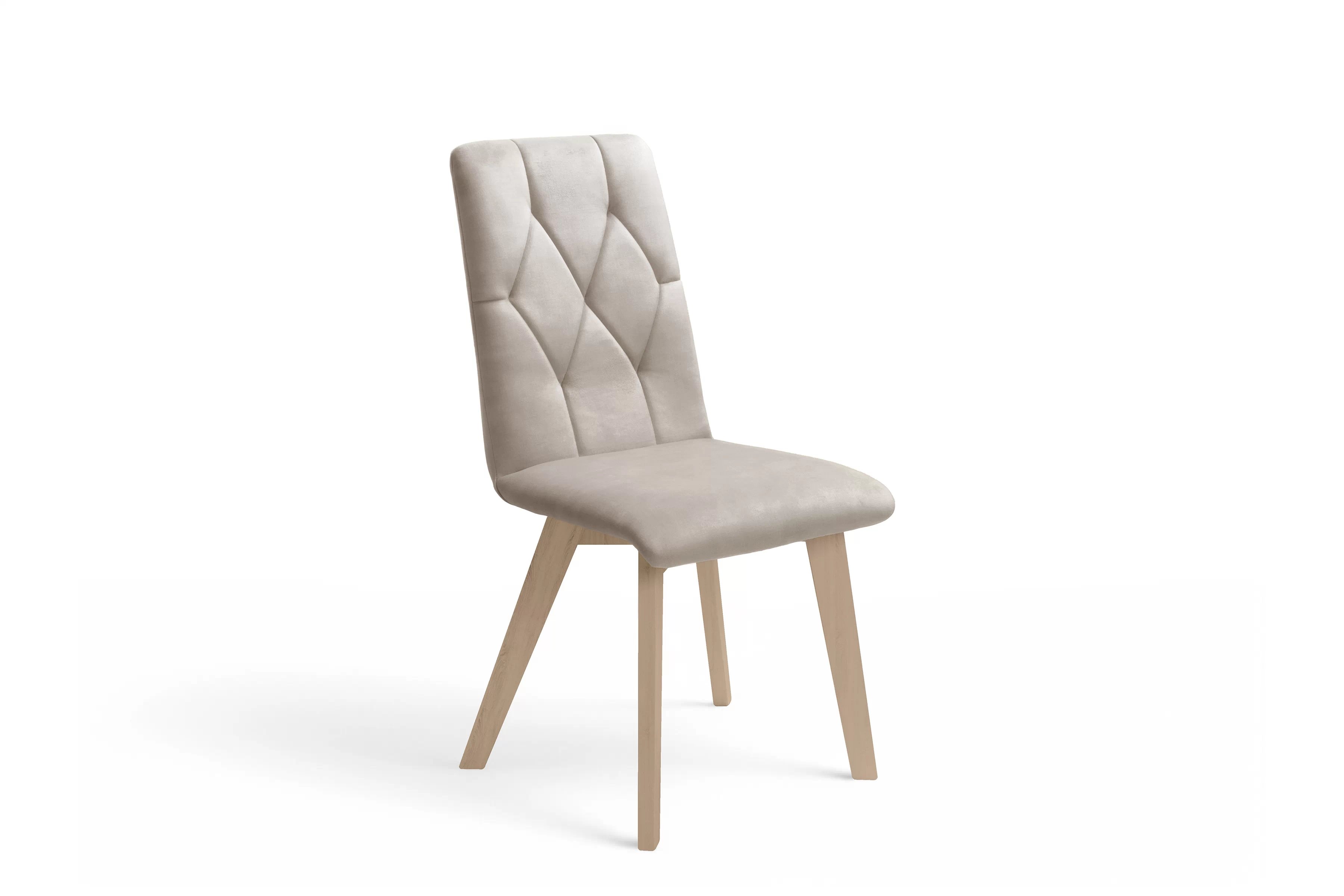 Jídelní čalouněná židle Modern 5 - béžová Salvador 02 / bukové nožky židle čalouněné Modern 5 na drewnianych nogach - béžová Salvador 02 / Nohy buk