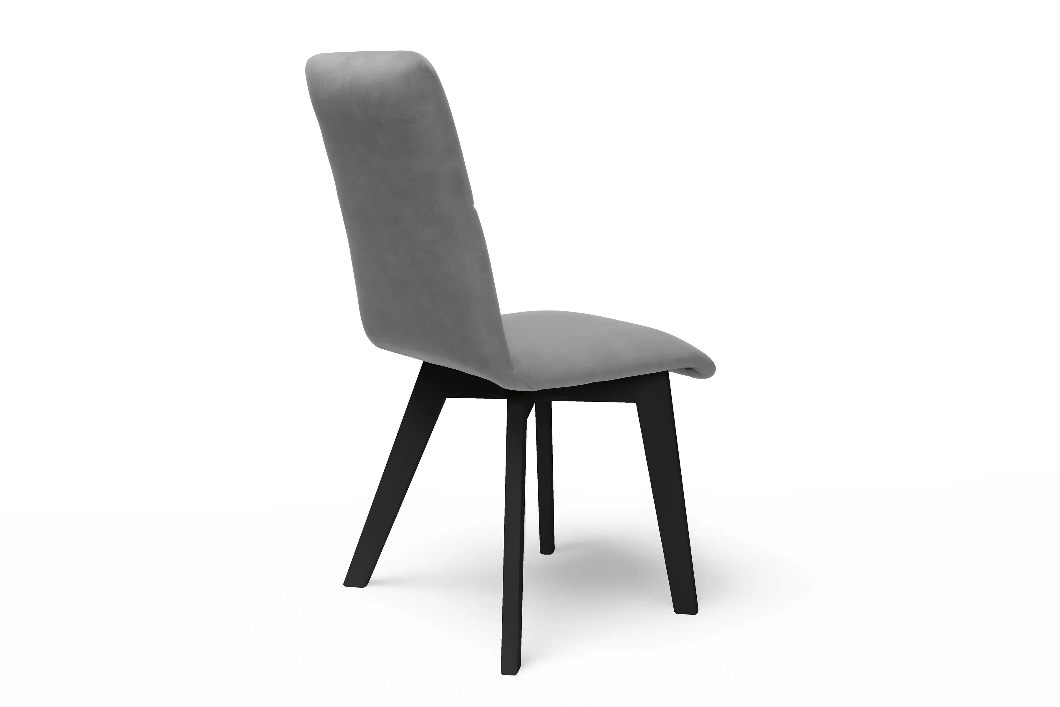 Jedálenská stolička Modern 5 - šedý Salvador 17 / čierne nohy Stolička čalúnená Modern 5 na drewnianych nogach - šedý Salvador 17 / čierny nožičky