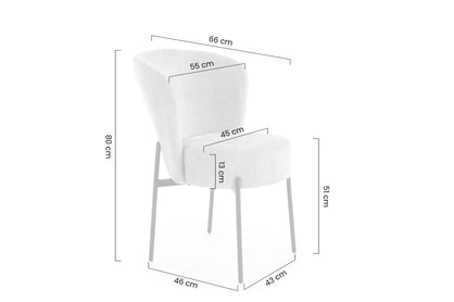 Čalúnená stolička Molena - béžová Stolička čalúnená Molena - bezowe