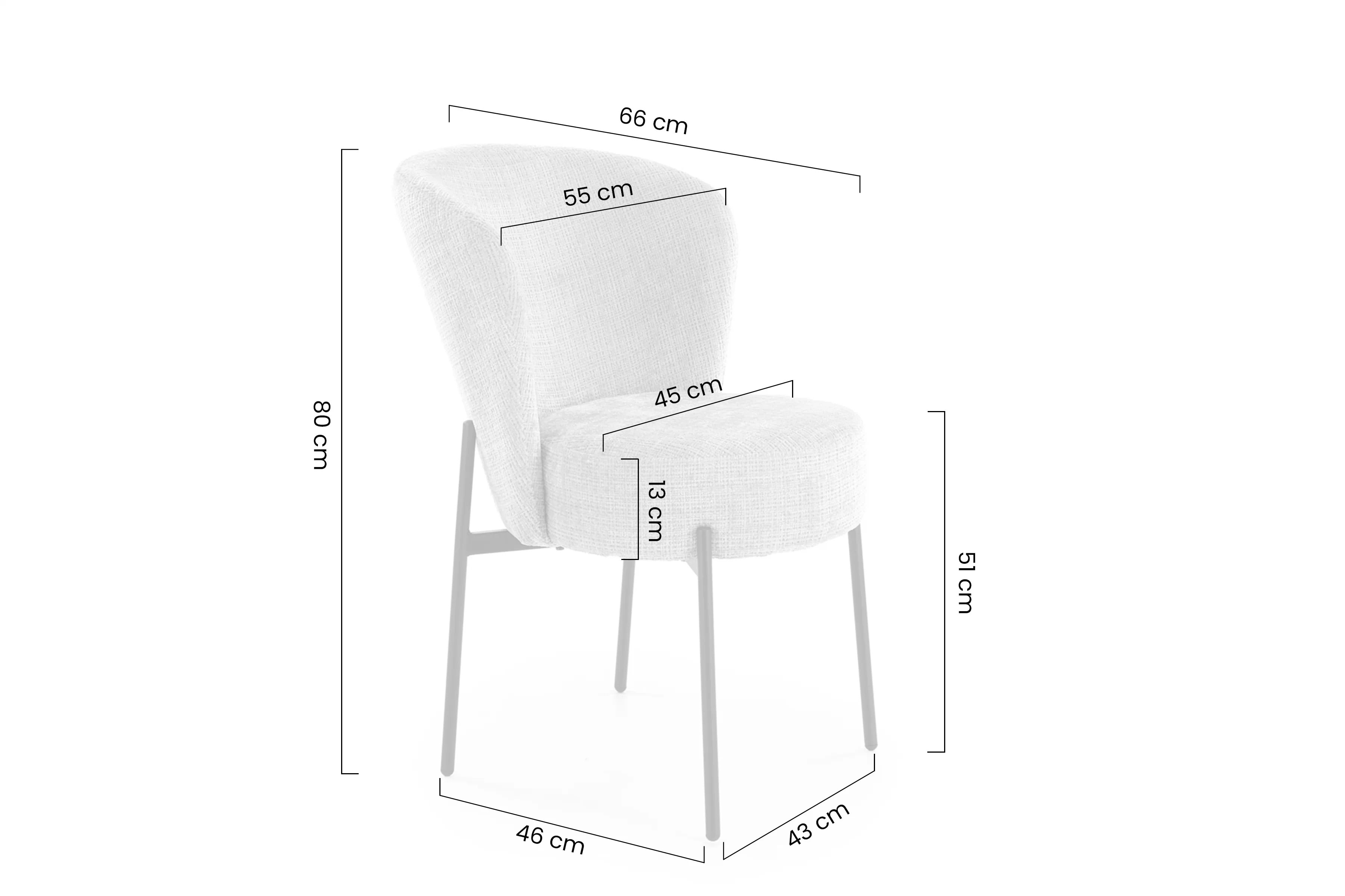 Čalúnená stolička Molena - béžová Stolička čalúnená Molena - bezowe