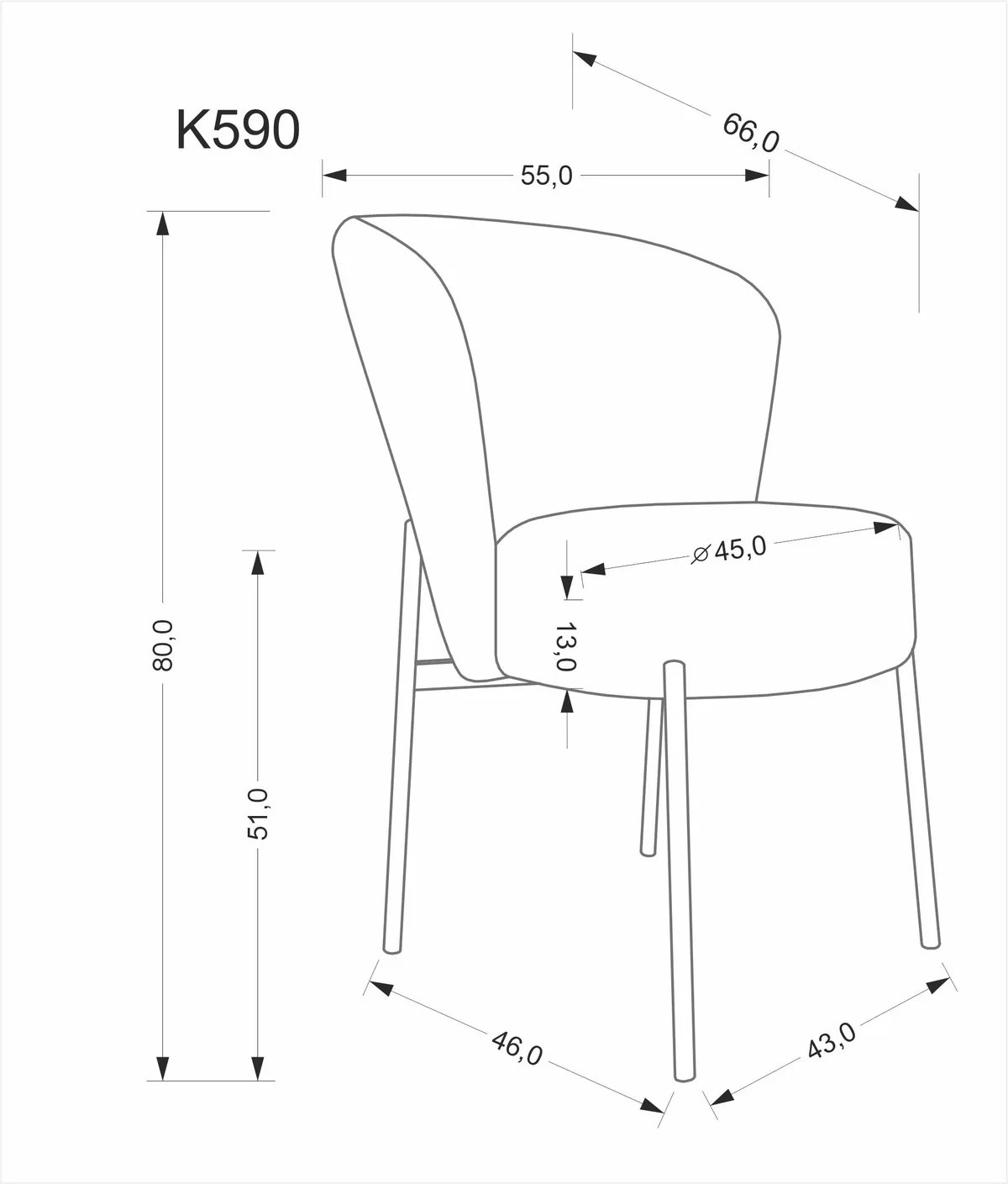 Čalúnená stolička Molena - béžová Stolička čalúnená molena - bezowe