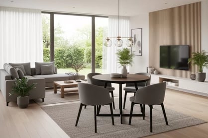 Jedálenská stolička Nerevio Stolička čalúnená Nerevio z drewnianymi nogami