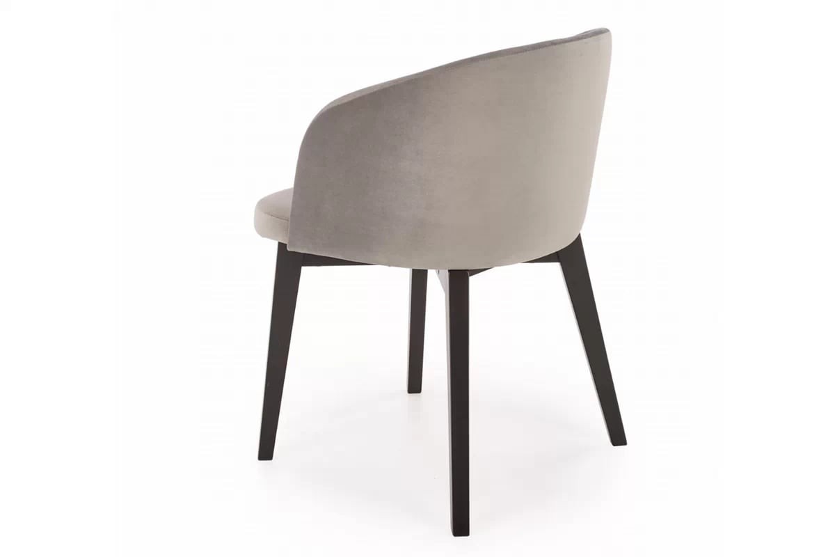 Stolička čalúnená Nerevio z drewnianymi nogami - šedý / čierny nožičky - Limitovaná ponuka Stolička čalúnená Nerevio z drewnianymi nogami - šedý / čierny nožičky