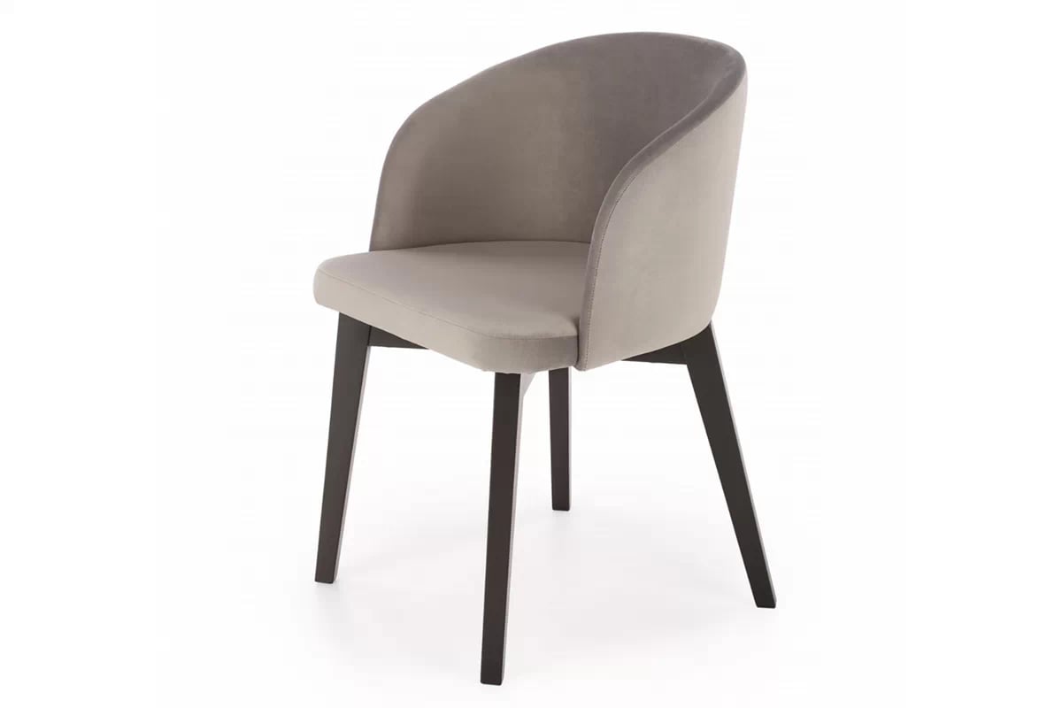 Stolička čalúnená Nerevio z drewnianymi nogami - šedý / čierny nožičky - Limitovaná ponuka Stolička čalúnená Nerevio z drewnianymi nogami - šedý / čierny nožičky