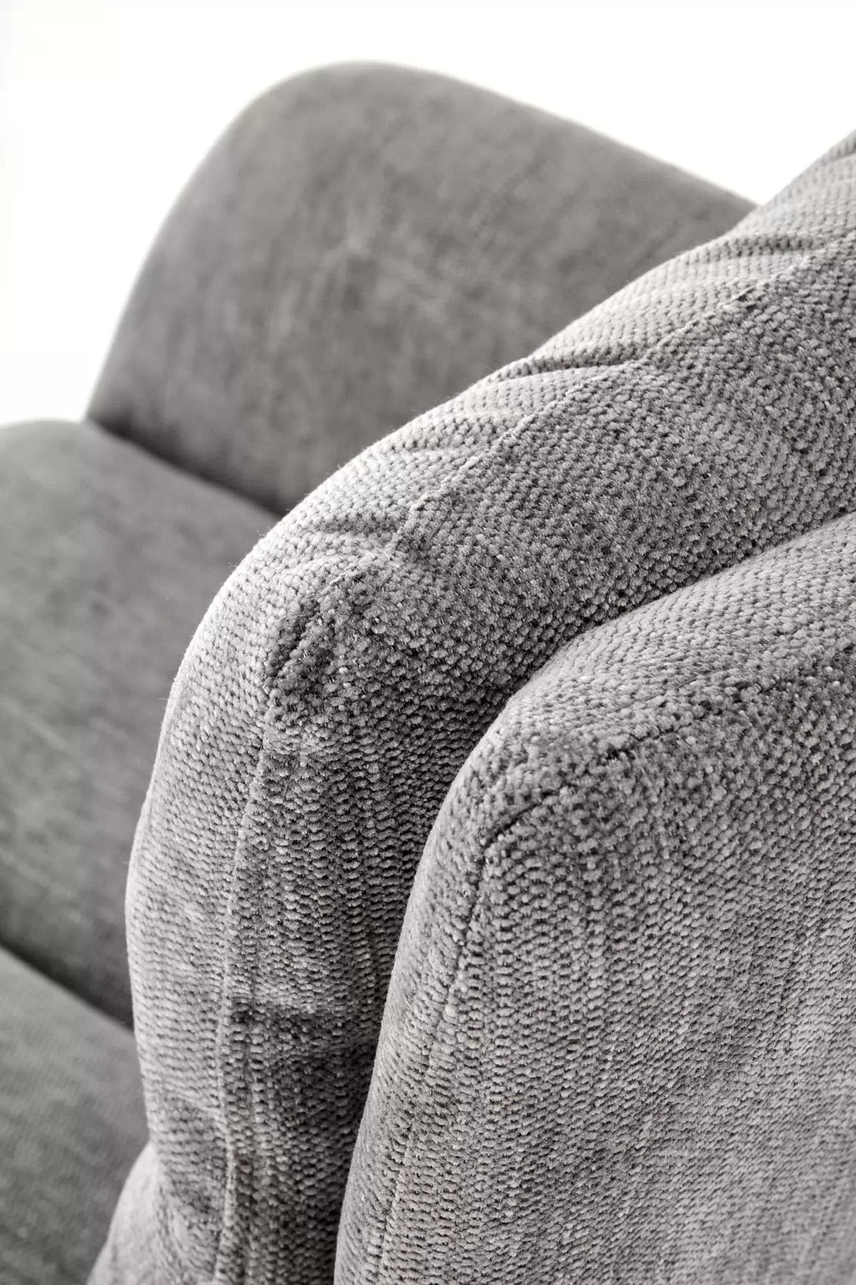 Otočná čalúnená stolička Klopi - sivý šenil Odin 15 / čierne nohy Stolička čalúnená otočna k495 - Popolový