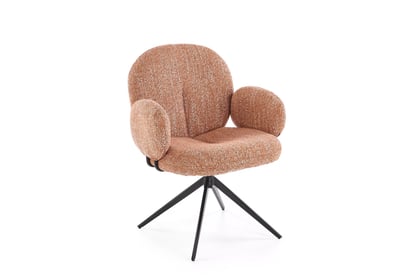 Otočná čalouněná židle Olton - skořicová