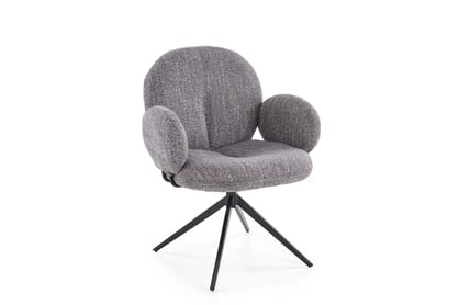 Otočená čalúnená stolička Olton - popolavá
