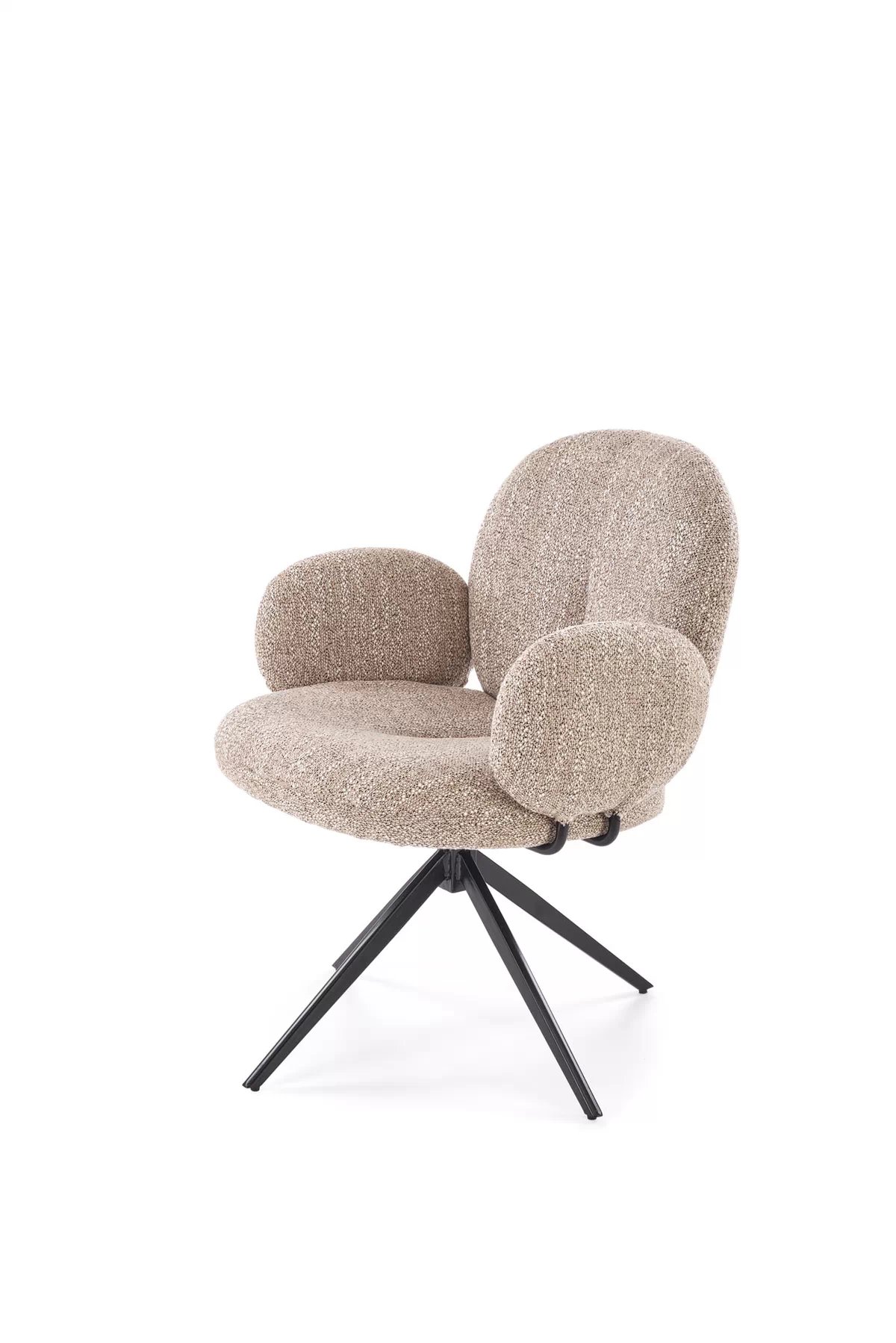 Otočná čalouněná židle Olton - tmavě béžová židle čalouněné olton obrotowe - tmavý béžová