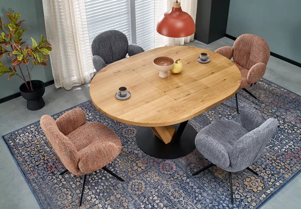 Otočná čalouněná židle Olton - šedá židle čalouněné olton obrotowe - popelavá