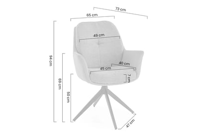 K591 židle hnědá (1p=2szt) židle čalouněné Orbia obrotowe - brazowe / černé nožičky