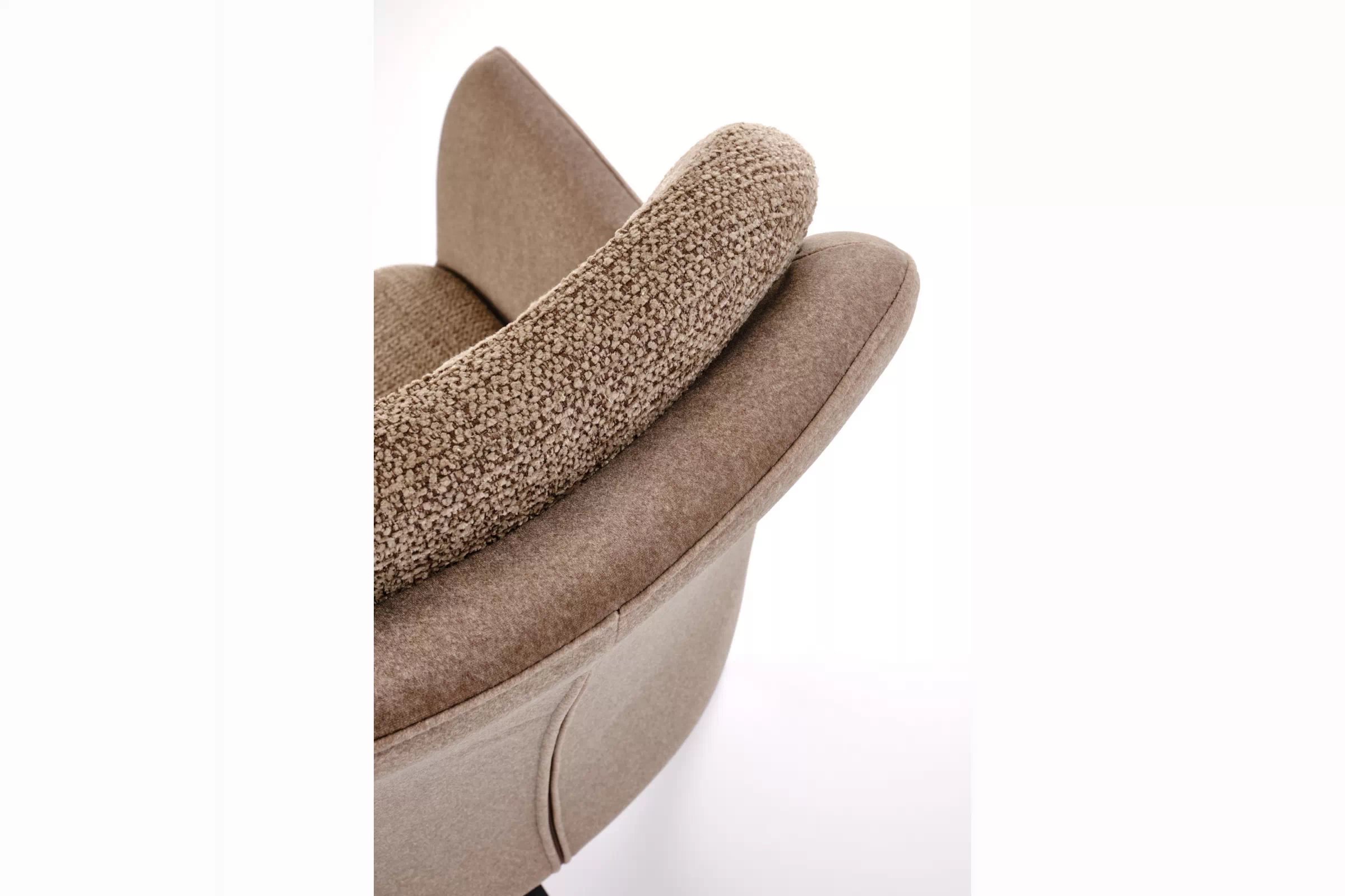 K591 židle hnědá (1p=2szt) židle čalouněné Orbia obrotowe - brazowe / černé nožičky