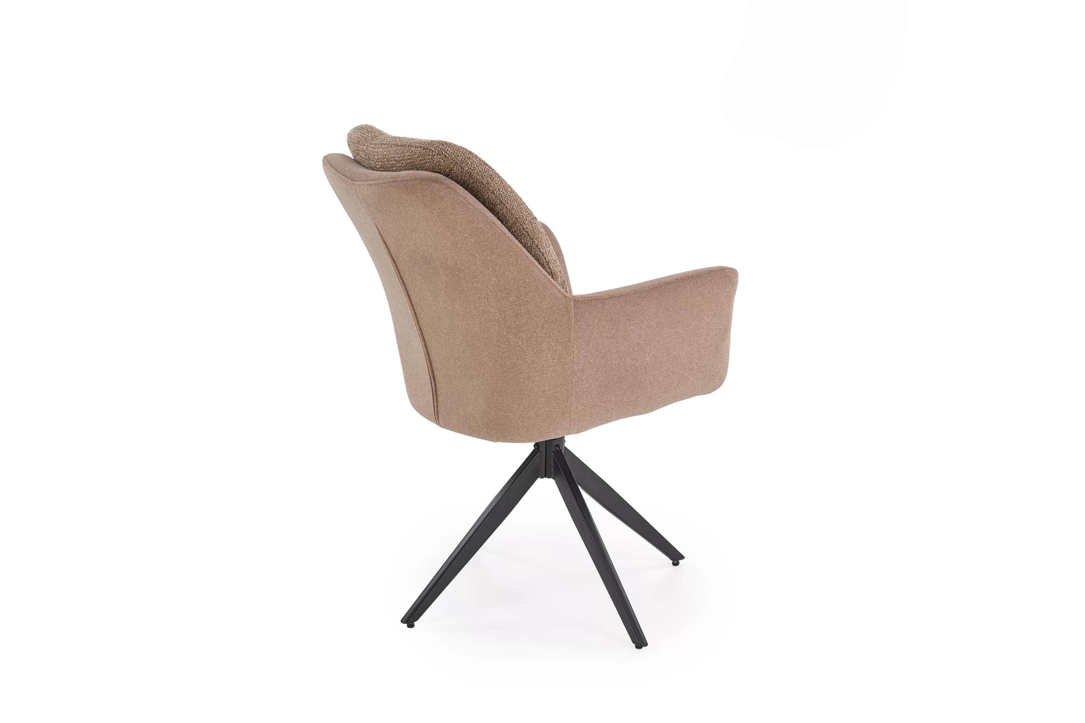 K591 židle hnědá (1p=2szt) židle čalouněné Orbia obrotowe - brazowe / černé nožičky