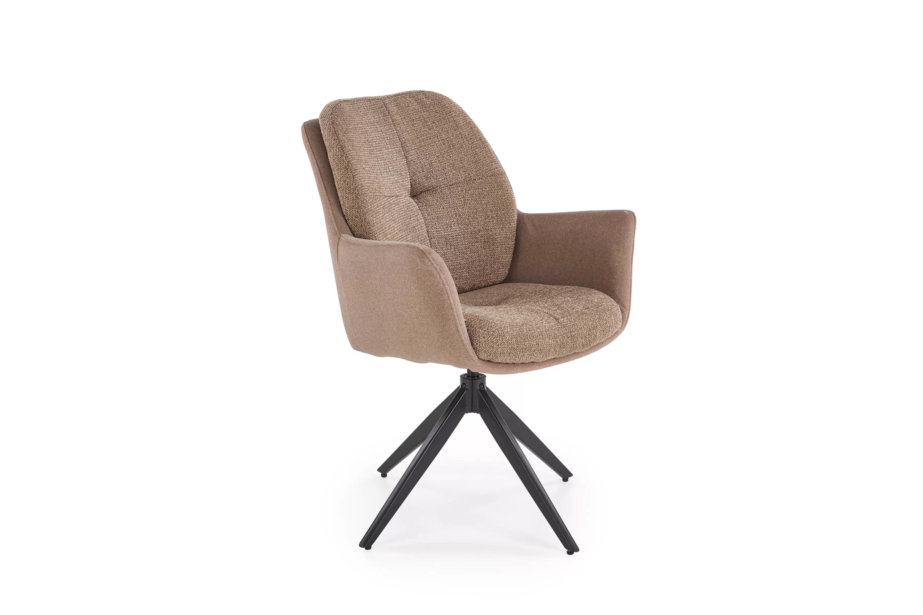 K591 židle hnědá (1p=2szt) židle čalouněné Orbia obrotowe - brazowe / černé nožičky