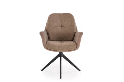 K591 židle hnědá (1p=2szt) židle čalouněné Orbia obrotowe - brazowe / černé nožičky