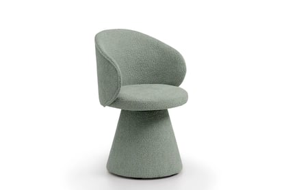 Čalúnená stolička Orevi škrupinová - svetlozelená bouclé Catch Me 13