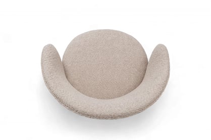 Čalouněná otočná skořepinová židle Orevi Spin - béžová bouclé Catch Me 02 židle čalouněné Orevi Spin kubelkowe obrotowe - béžová boucla Catch Me 02