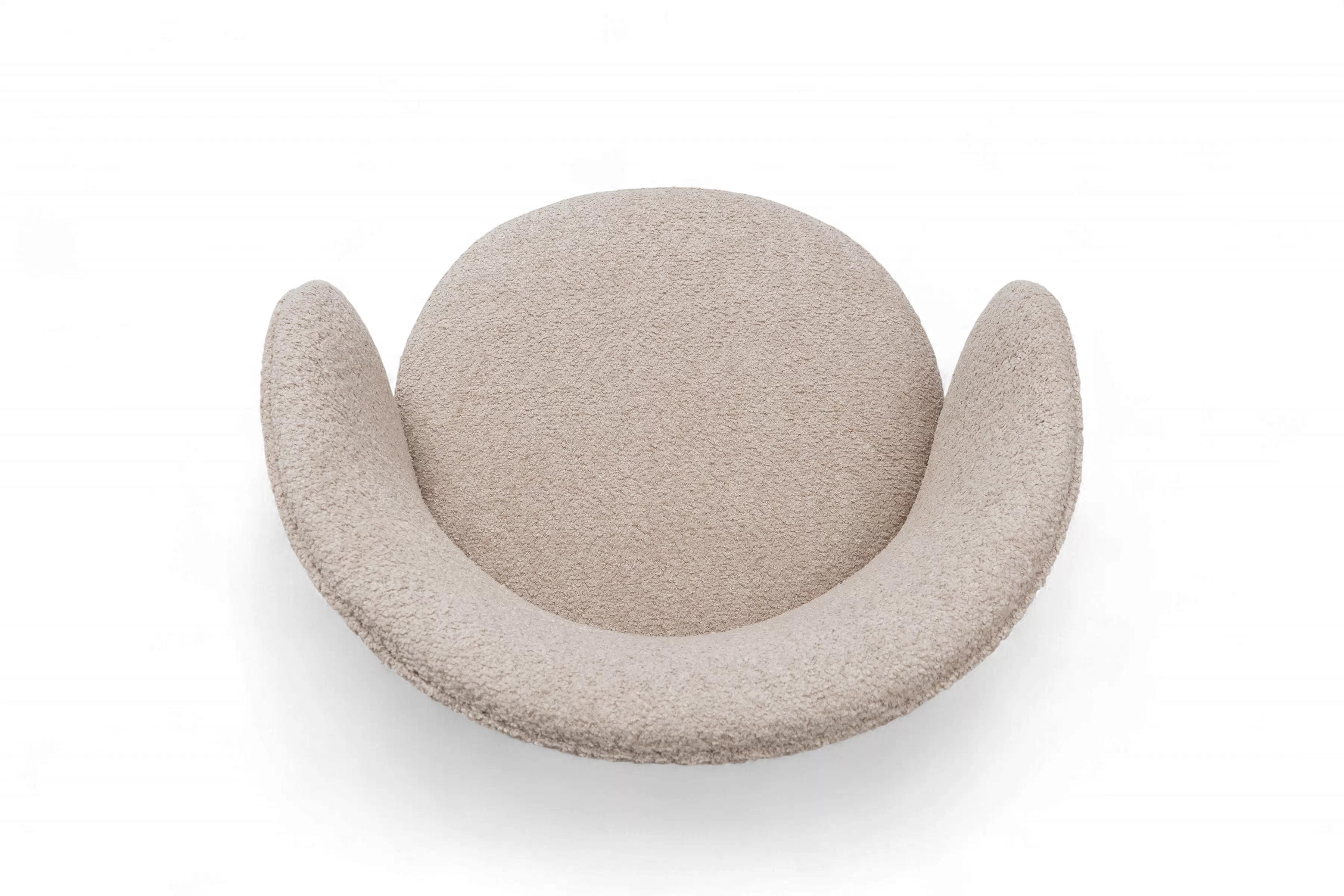 Čalouněná otočná skořepinová židle Orevi Spin - béžová bouclé Catch Me 02 židle čalouněné Orevi Spin kubelkowe obrotowe - béžová boucla Catch Me 02