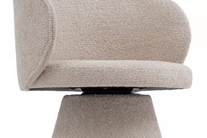 Čalouněná otočná skořepinová židle Orevi Spin - béžová bouclé Catch Me 02 židle čalouněné Orevi Spin kubelkowe obrotowe - béžová boucla Catch Me 02