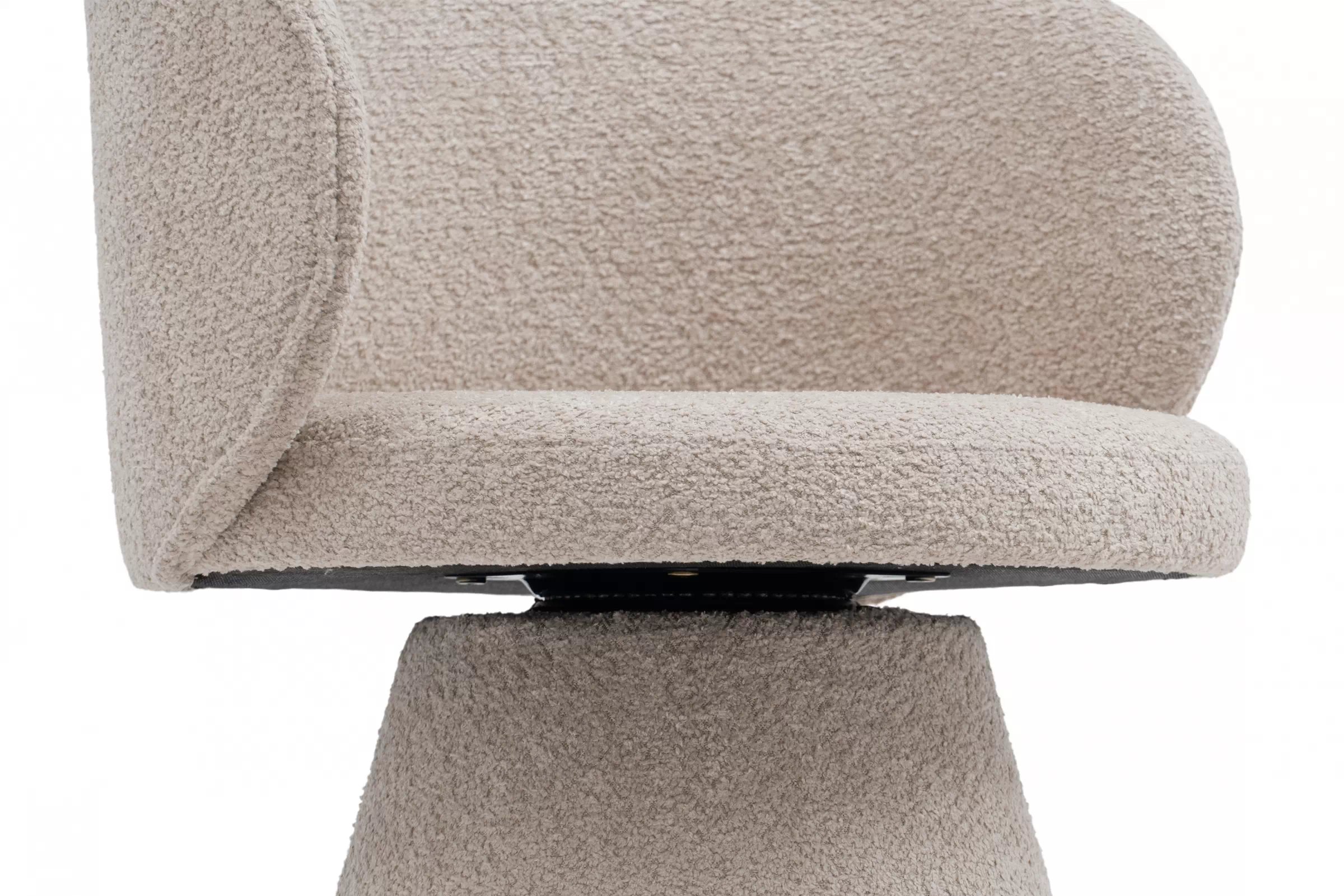 Čalouněná otočná skořepinová židle Orevi Spin - béžová bouclé Catch Me 02 židle čalouněné Orevi Spin kubelkowe obrotowe - béžová boucla Catch Me 02