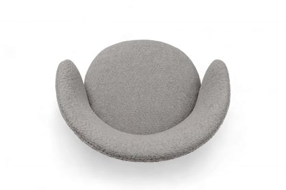 Čalouněná otočná skořepinová židle Orevi Spin - světle šedá bouclé Catch Me 24 židle čalouněné Orevi Spin kubelkowe obrotowe - jasna šedá boucla Catch Me 24