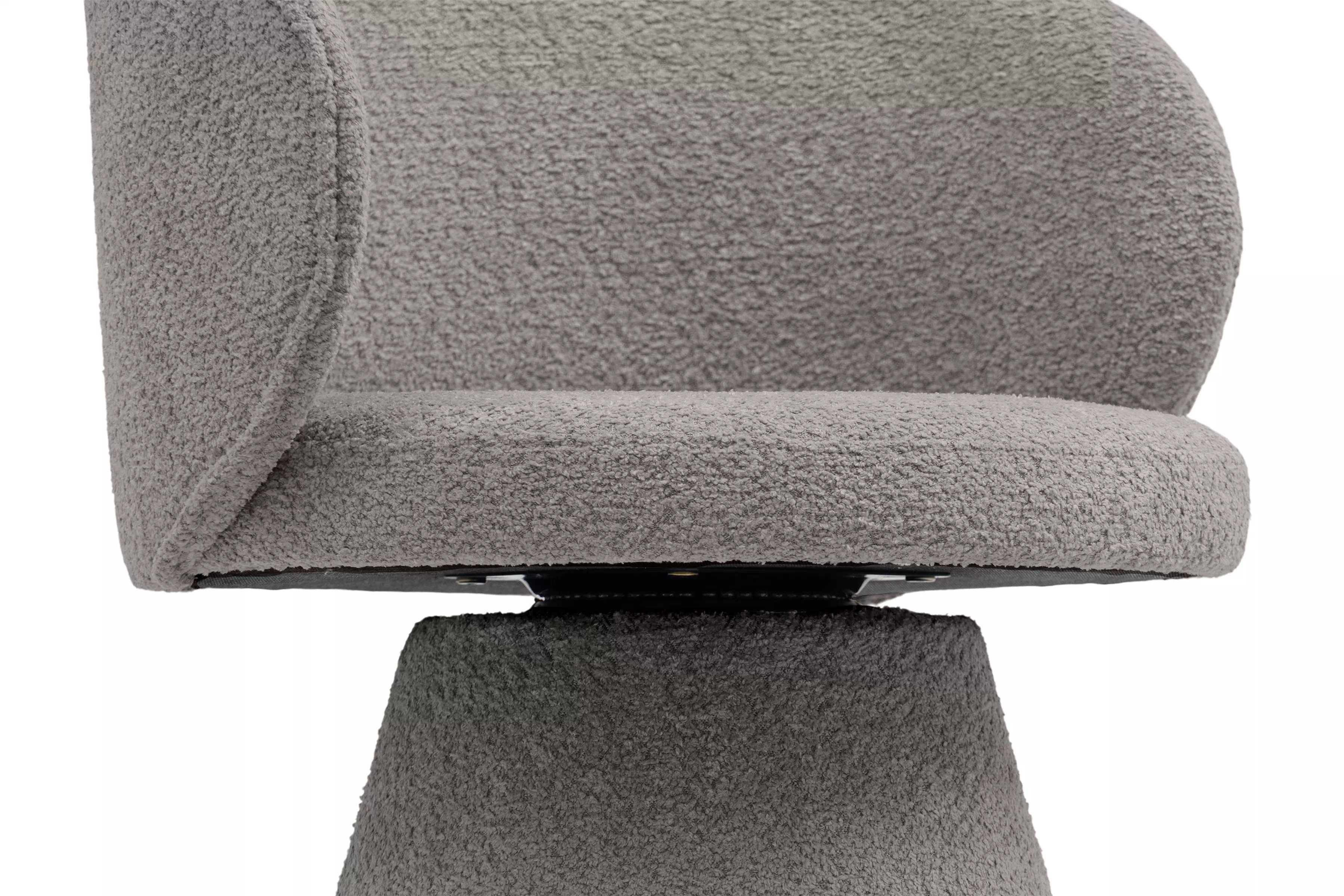 Čalouněná otočná skořepinová židle Orevi Spin - světle šedá bouclé Catch Me 24 židle čalouněné Orevi Spin kubelkowe obrotowe - jasna šedá boucla Catch Me 24