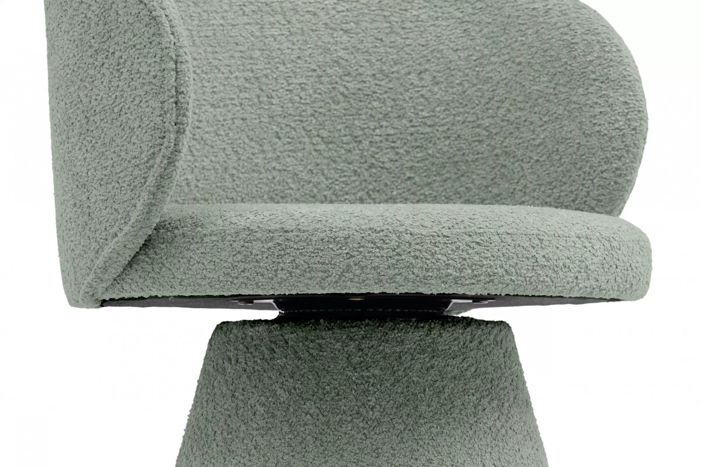 Čalouněná otočná skořepinová židle Orevi Spin - světle zelená bouclé Catch Me 13 židle čalouněné Orevi Spin kubelkowe obrotowe - jasna zielona boucla Catch Me 13