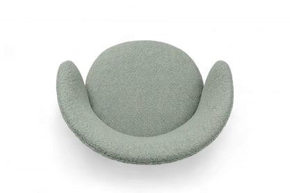 Čalouněná otočná skořepinová židle Orevi Spin - světle zelená bouclé Catch Me 13 židle čalouněné Orevi Spin kubelkowe obrotowe - jasna zielona boucla Catch Me 13