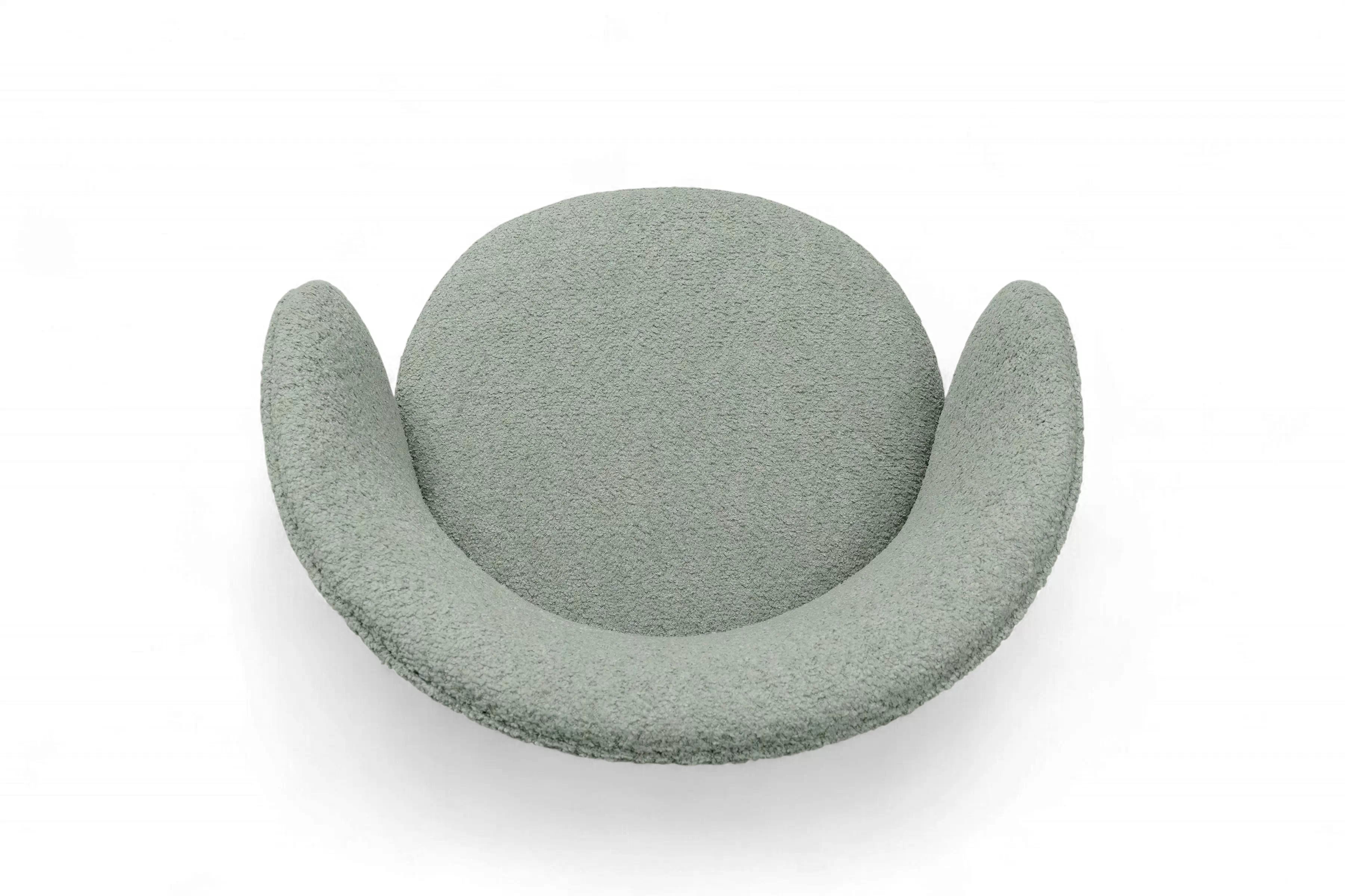 Čalouněná otočná skořepinová židle Orevi Spin - světle zelená bouclé Catch Me 13 židle čalouněné Orevi Spin kubelkowe obrotowe - jasna zielona boucla Catch Me 13