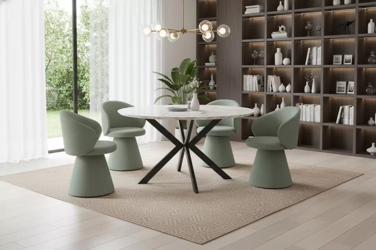 Čalúnená otočná škrupinová stolička Orevi Spin Stolička čalúnená Orevi Spin kubelkowe otočna