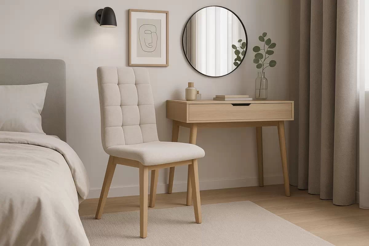 Čalouněná jídelní židle Platinum 4 - světle šedý šenil Wind 05 / nohy buk židle čalouněné Platinum 4  - světlý šedá šenil Wind 05 / Nohy buk