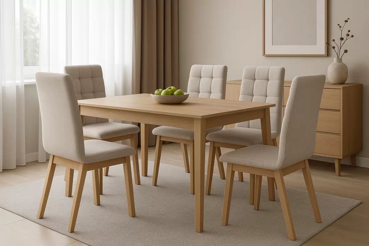 Čalouněná jídelní židle Platinum 4 - světle šedý šenil Wind 05 / nohy buk židle čalouněné Platinum 4  - světlý šedá šenil Wind 05 / Nohy buk