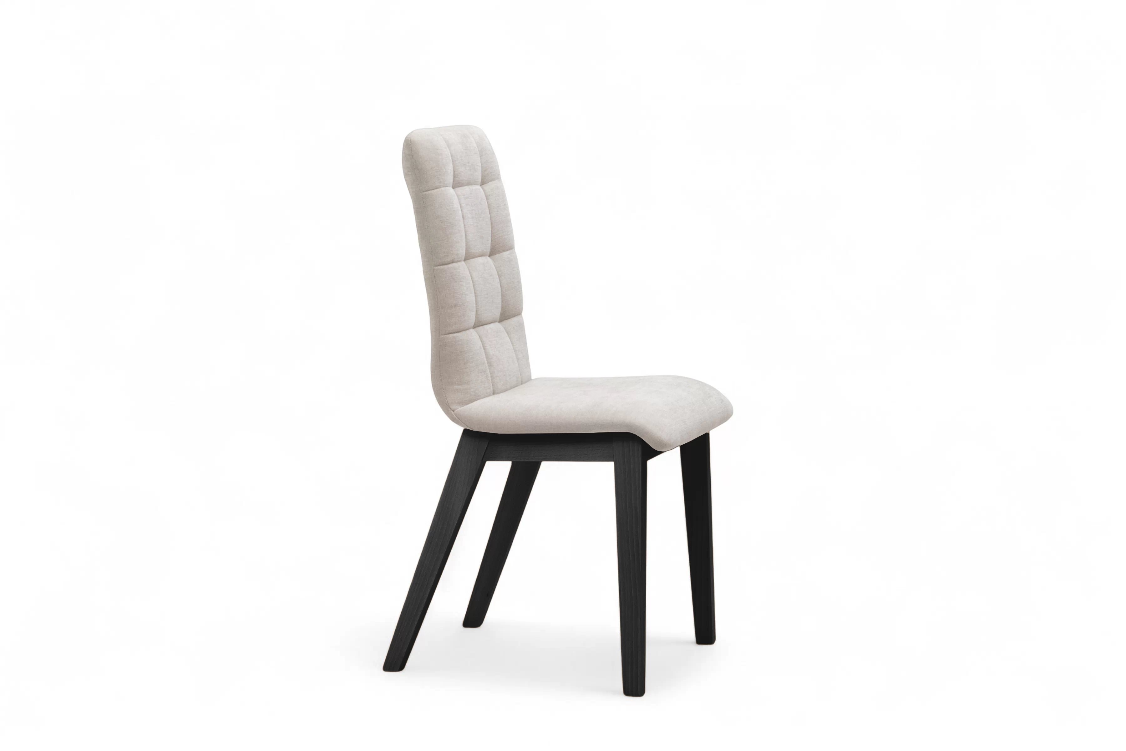 Čalouněná jídelní židle Platinum 4 - světle šedý šenil Wind 05 / černé nohy židle čalouněné Platinum 4  - světlý šedá šenil Wind 05 / Nohy černá