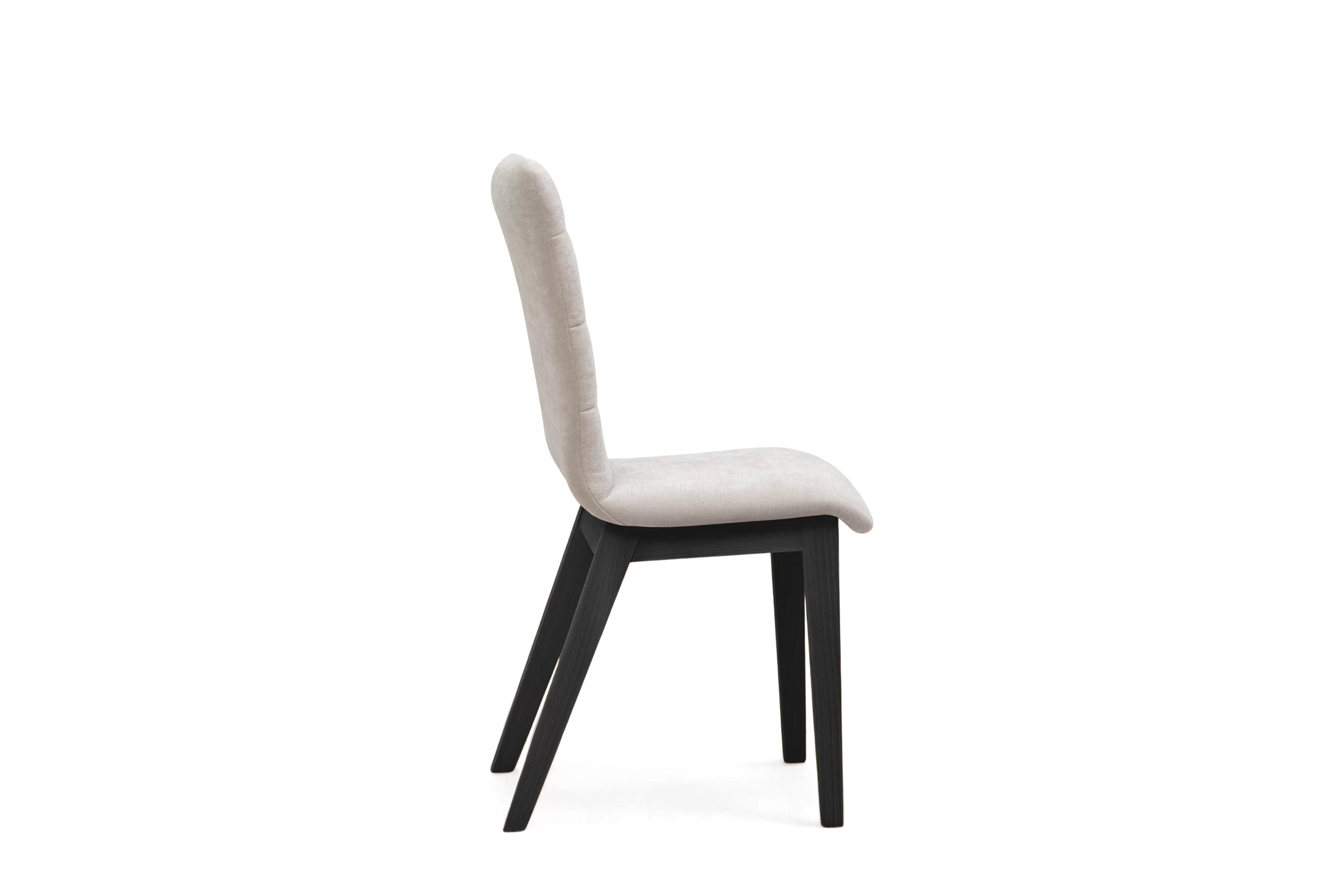 Čalouněná jídelní židle Platinum 4 - světle šedý šenil Wind 05 / černé nohy židle čalouněné Platinum 4  - světlý šedá šenil Wind 05 / Nohy černá