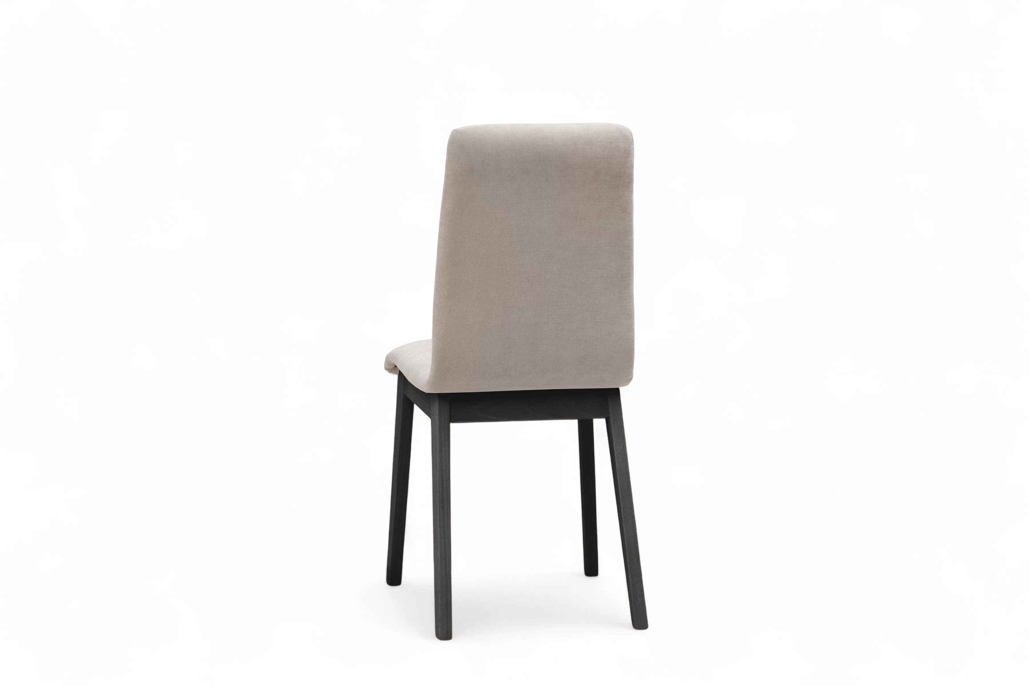 Čalouněná jídelní židle Platinum 4 - světle šedý šenil Wind 05 / černé nohy židle čalouněné Platinum 4  - světlý šedá šenil Wind 05 / Nohy černá