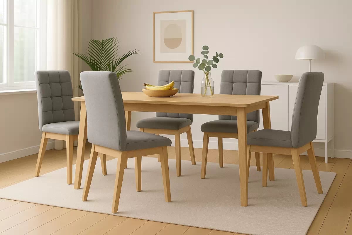 Čalouněná jídelní židle Platinum 4 - šedý šenil Wind 90 / nohy buk židle čalouněné Platinum 4  - šedá šenil Wind 90 / Nohy buk