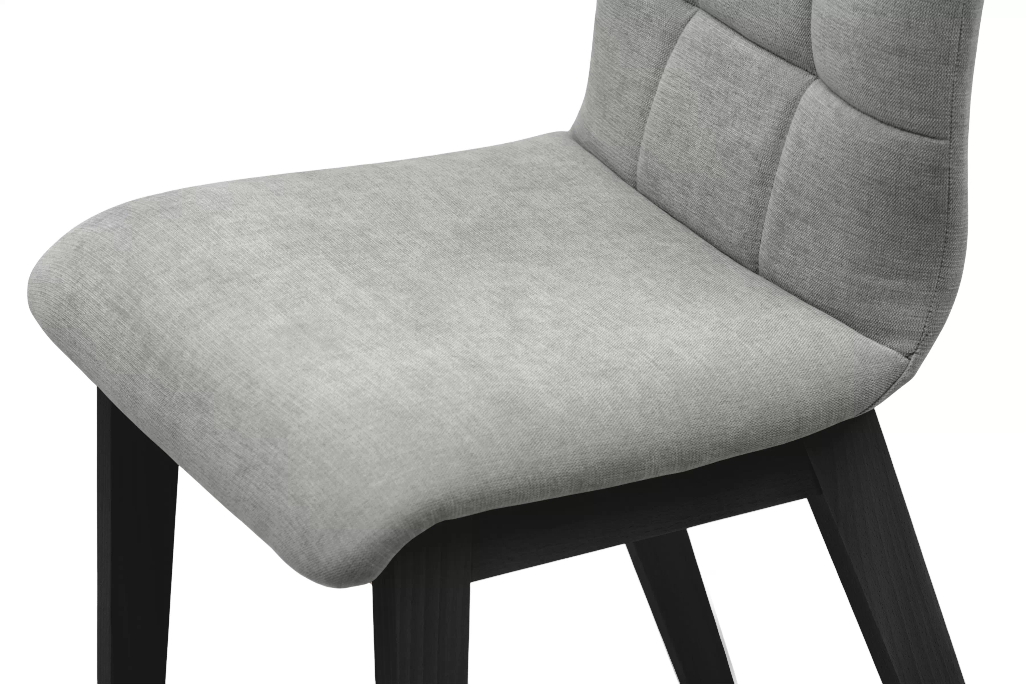 Čalouněná jídelní židle Platinum 4 - šedý šenil Wind 90 / černé nohy židle čalouněné Platinum 4  - šedá šenil Wind 90 / Nohy černá