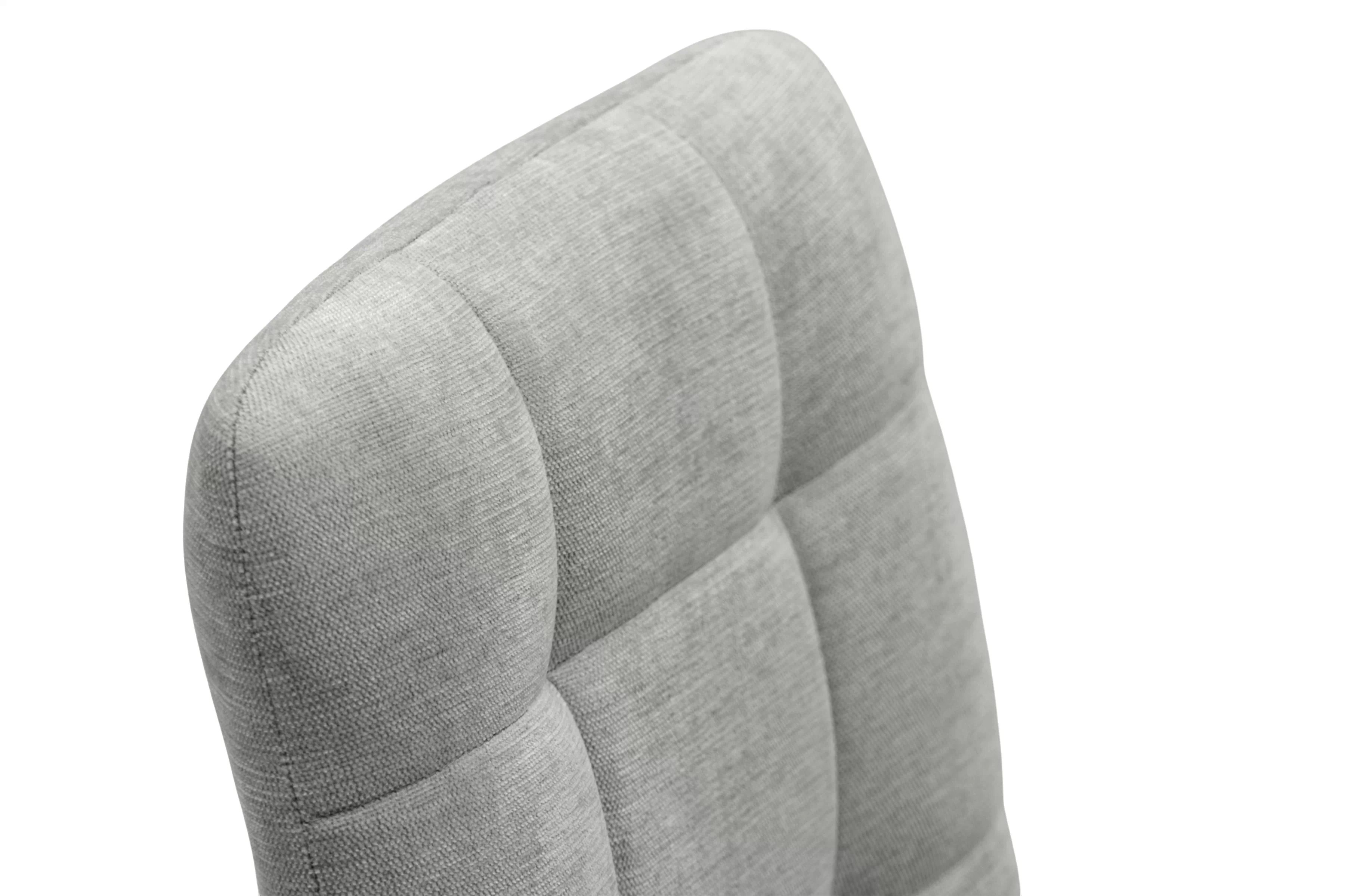 Čalouněná jídelní židle Platinum 4 - šedý šenil Wind 90 / černé nohy židle čalouněné Platinum 4  - šedá šenil Wind 90 / Nohy černá