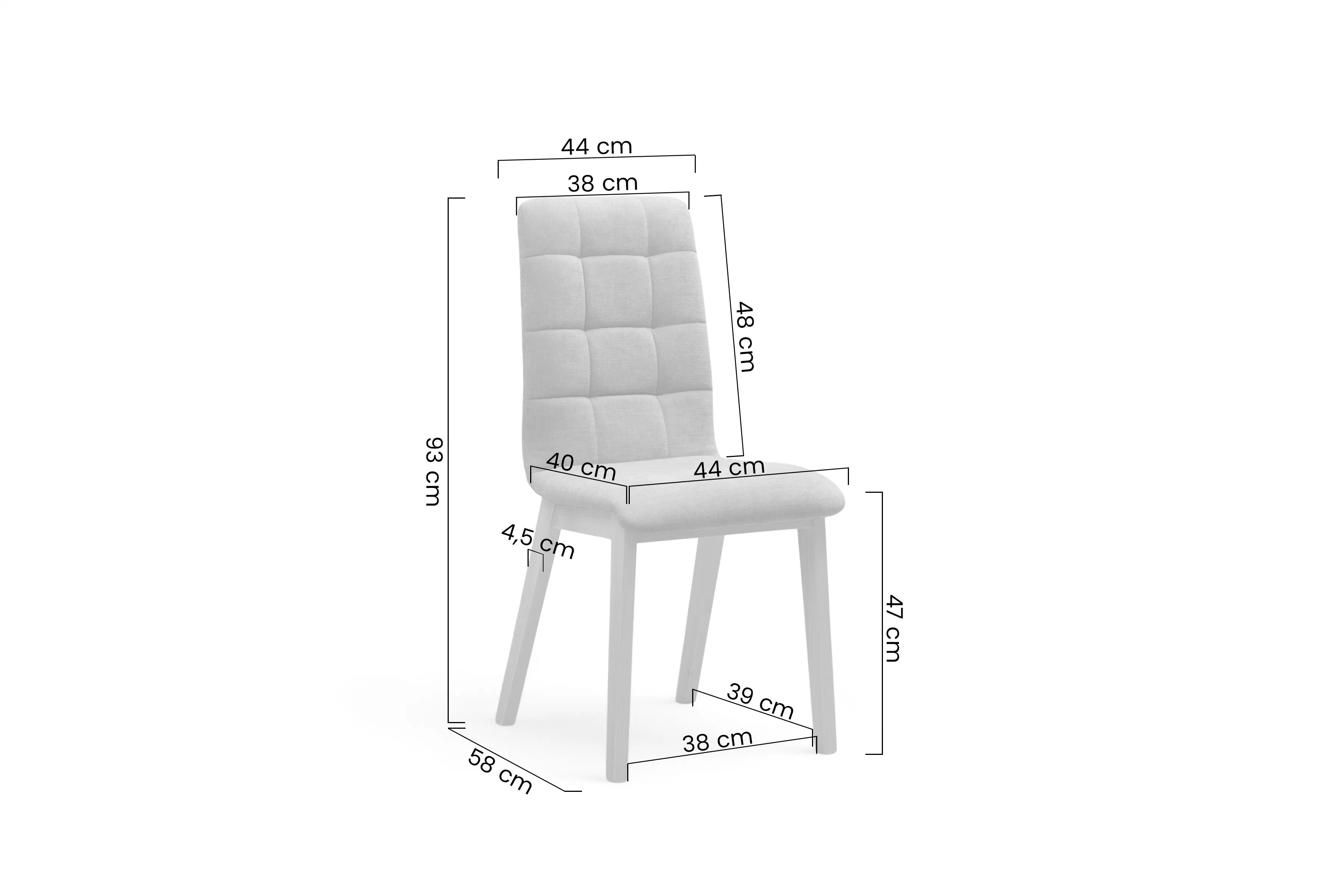 Jedálenská stolička Platinum 4 – sivý velúr Salvador 17 / buk Stolička čalúnená Platinum 4 - šedý velúr Salvador 17 / nožičky buk