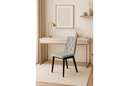 Jedálenská stolička Platinum 5 - Béžová Salvador 02 / čierne nožičky Stolička čalúnená Platinum 5 - Béžová Salvador 02 / čierny nožičky