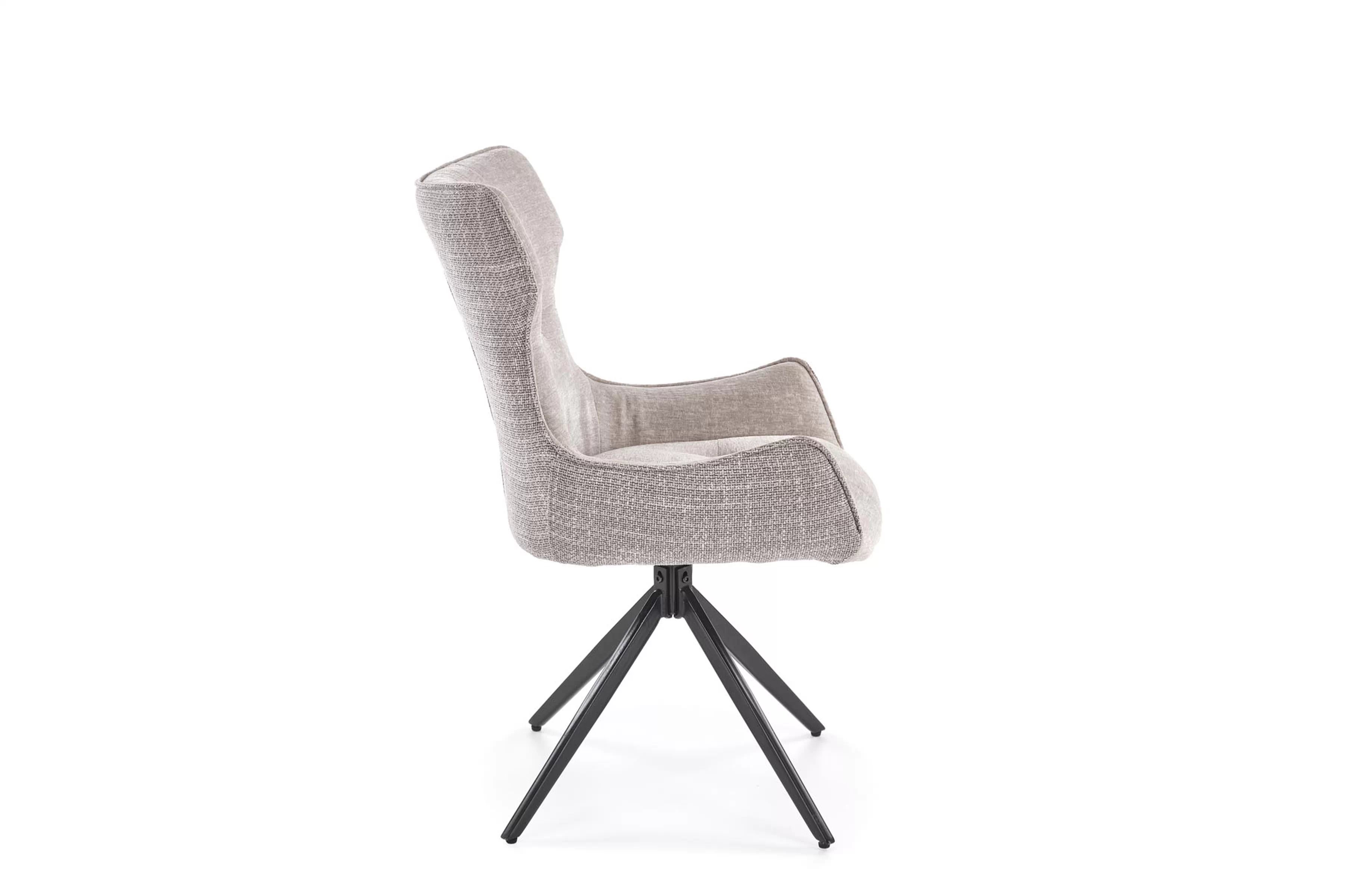 Otočená čalúnená stolička Rippla - popolavá Stolička čalúnená Rippla otočna - popielate