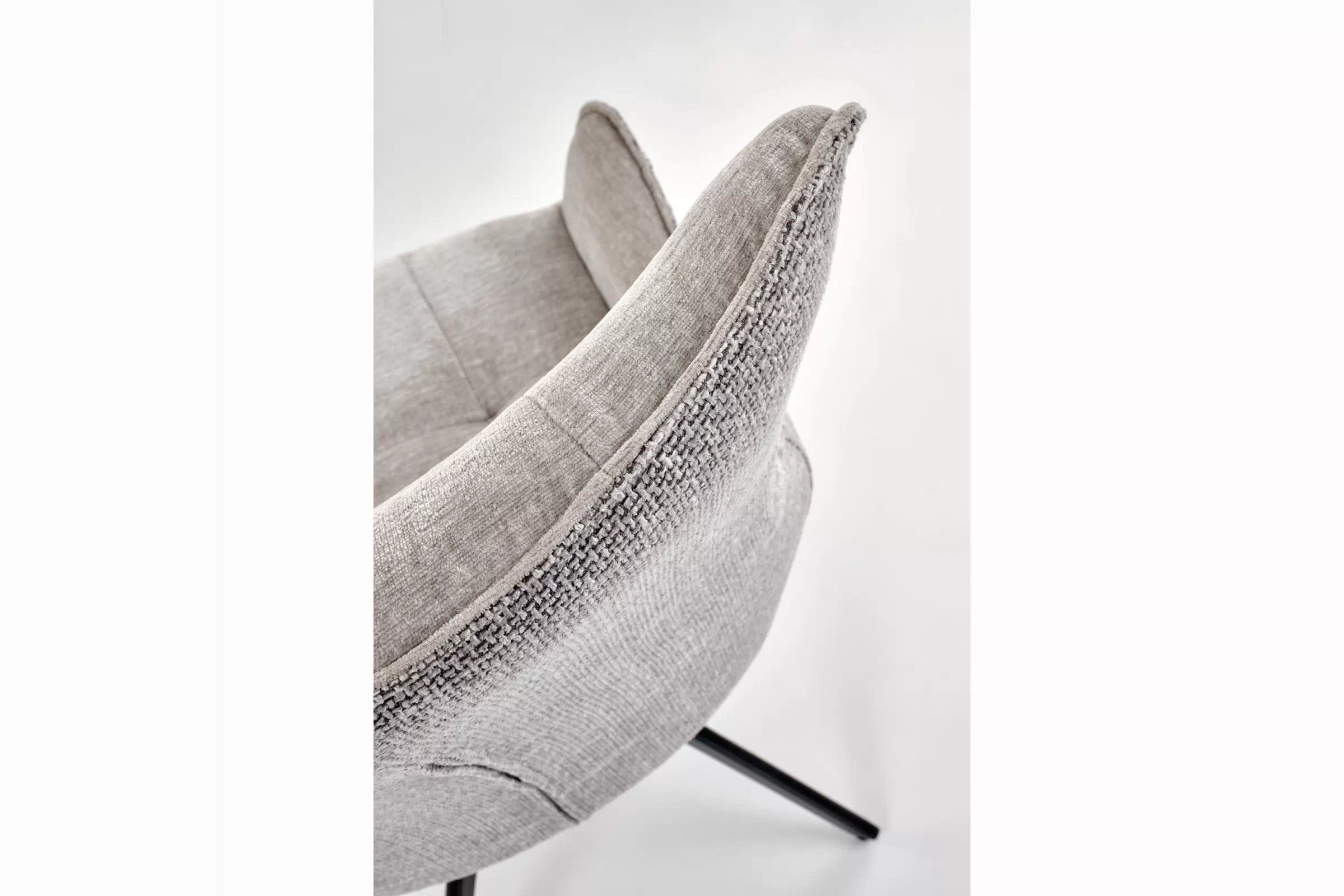 Otočená čalúnená stolička Rippla - popolavá Stolička čalúnená Rippla otočna - popielate