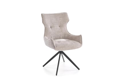 Otočená čalouněná židle Rippla - světle šedá