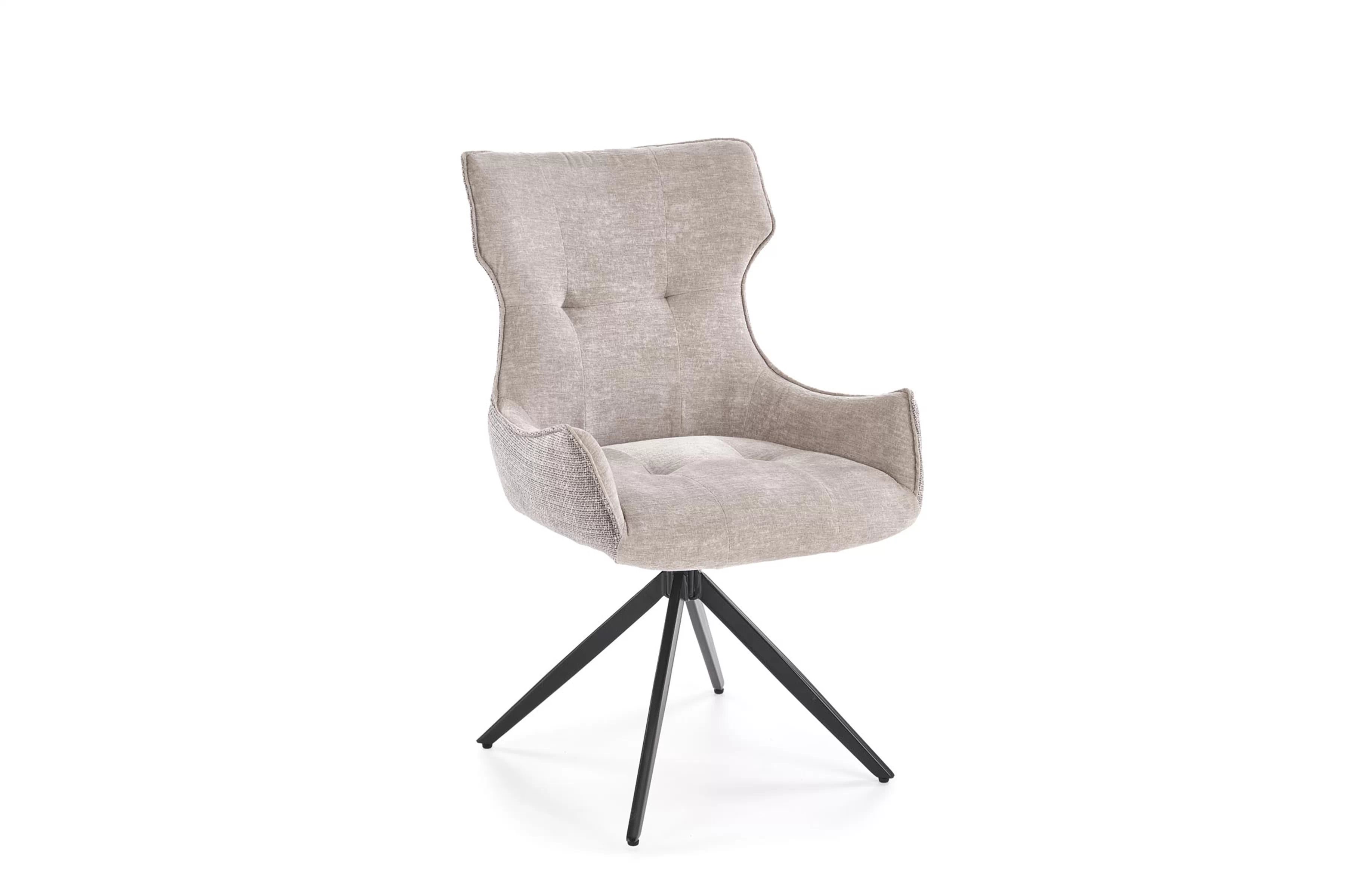 Otočená čalúnená stolička Rippla - popolavá Stolička čalúnená Rippla otočna - popielate