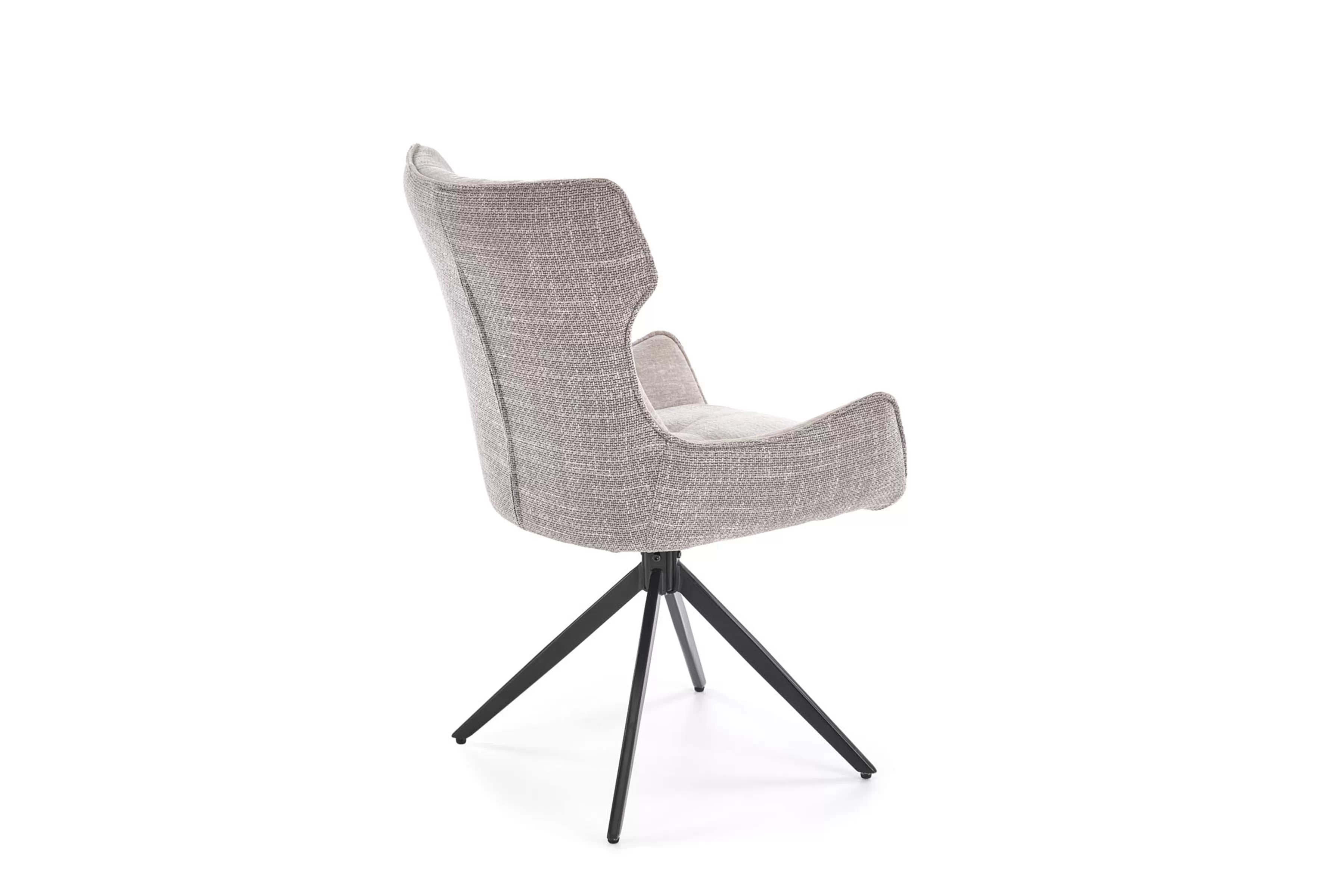 Otočená čalúnená stolička Rippla - popolavá Stolička čalúnená Rippla otočna - popielate