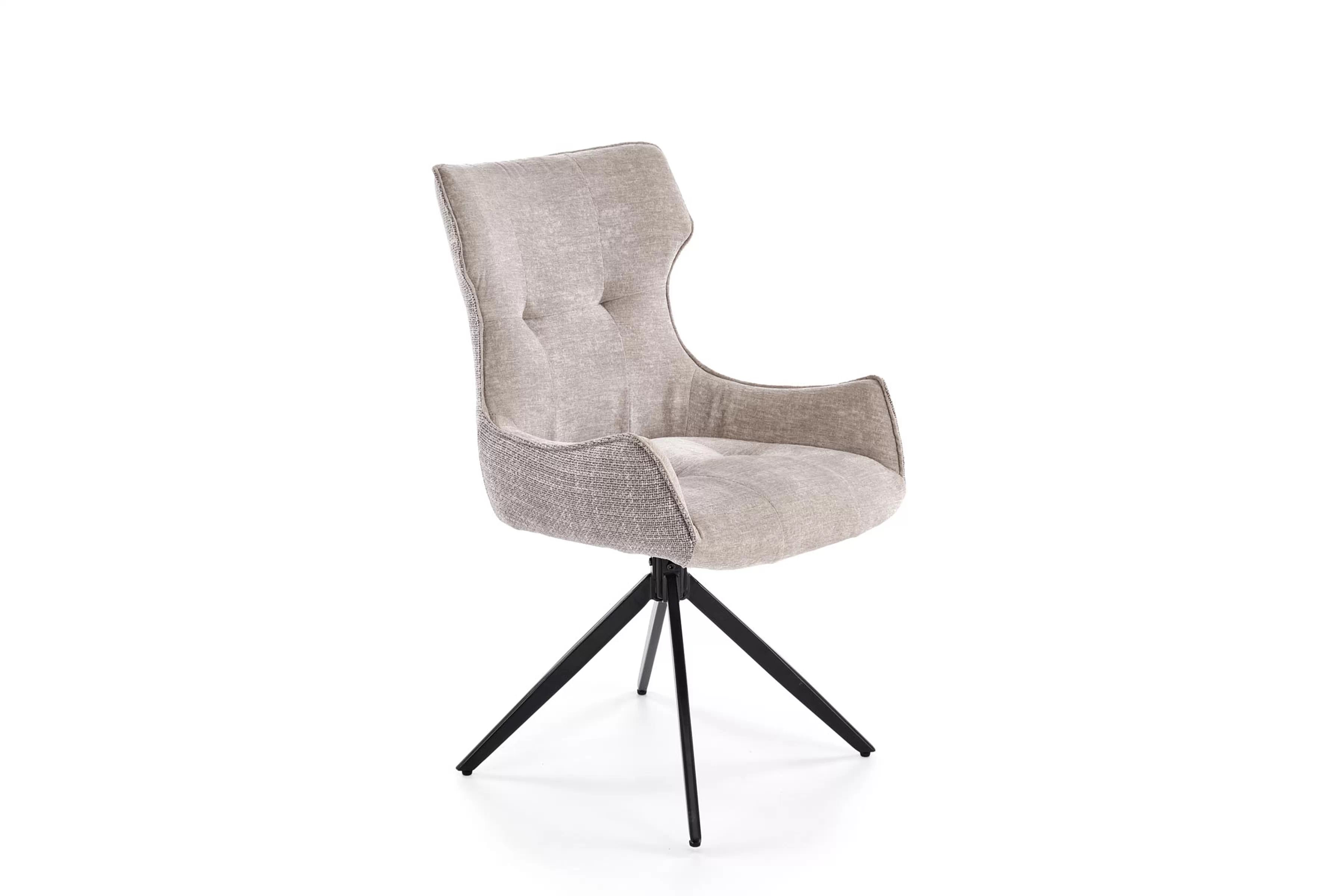 Otočená čalúnená stolička Rippla - popolavá Stolička čalúnená Rippla otočna - popielate