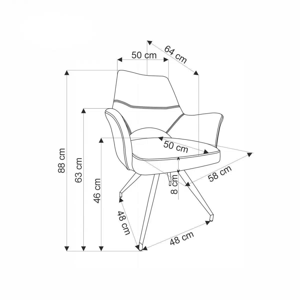 Otočné čalouněné křeslo Rivo - olivová Odin 77 židle čalouněné Rivo obrotowy - šenil oliwkowy Odin 77